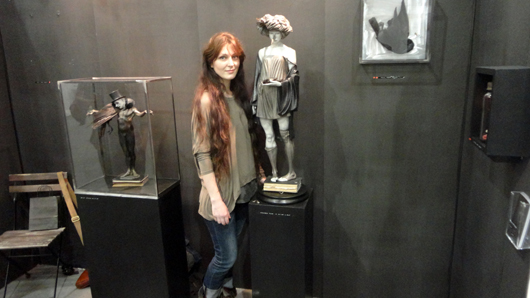 British sculptor Rachel Ann Stevenson at The Other Art Fair in London in April. Image Auction Central News.